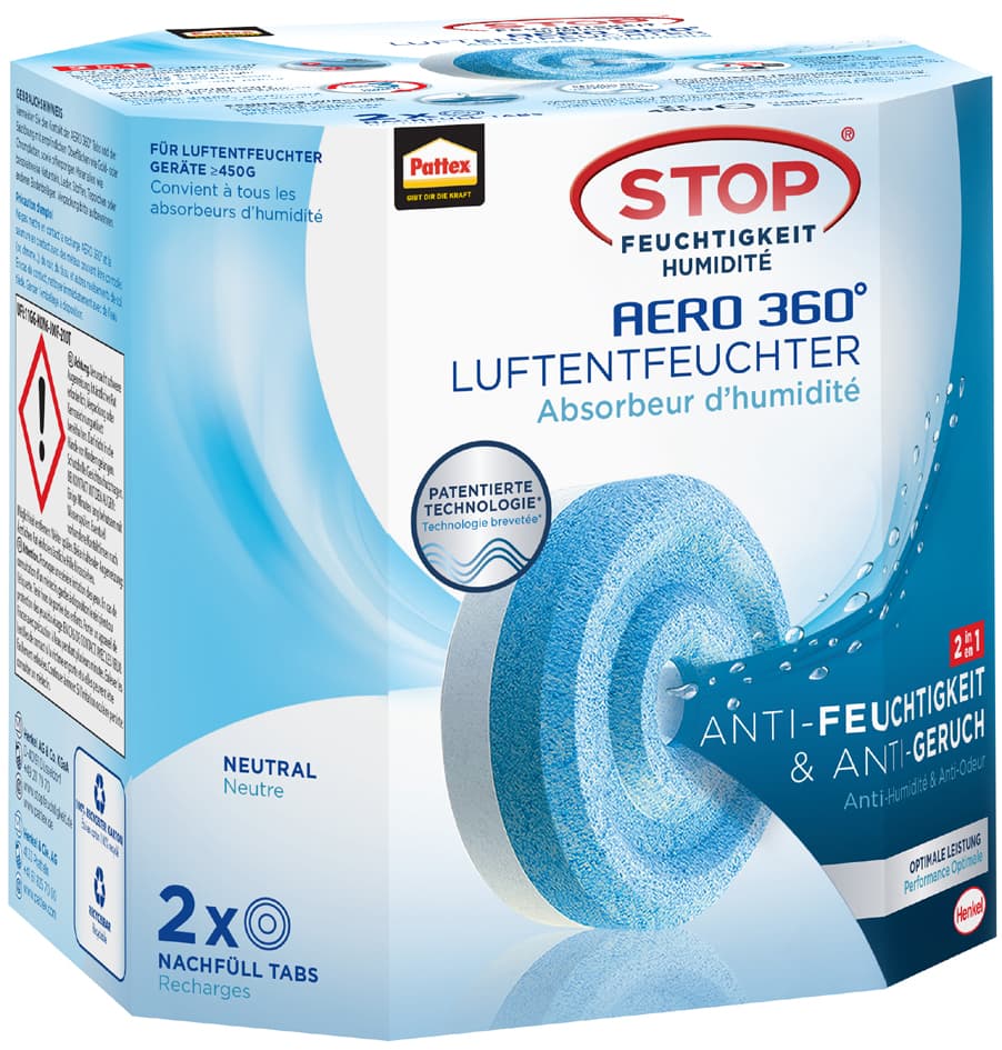 Pattex Nachfülltabs Aero 360 Grad , Neutral, , 2 X 450 G