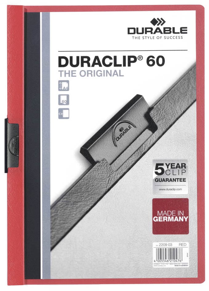 Durable Klemmhefter Duraclip Original 60, Din A4, Schwarz