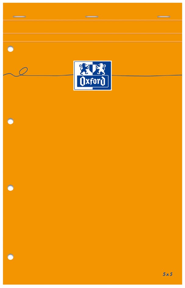 Oxford Notizblock, 210 X 315, Kariert - Mit Rand, 80 Blatt