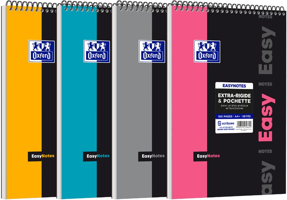 Oxford Studium Spiralnotizblock , Easynotes, , A4+, Liniert