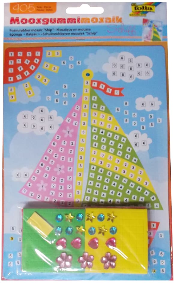Folia Moosgummi-Mosaik , Schiff, , 405 Teile