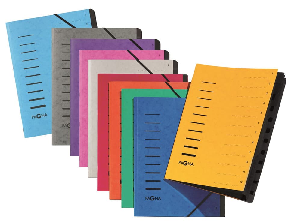 Pagna Ordnungsmappe , Sorting File, , 12 Fächer, Hellgrau