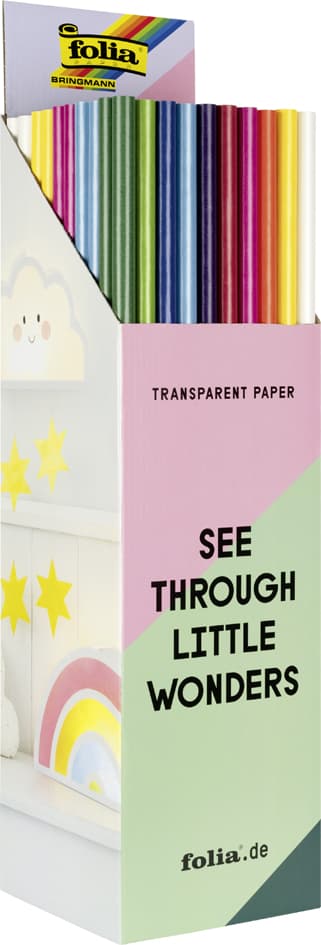 Folia Transparentpapier, (B)700 X (L)1,0 M, 42 G/Qm, Display