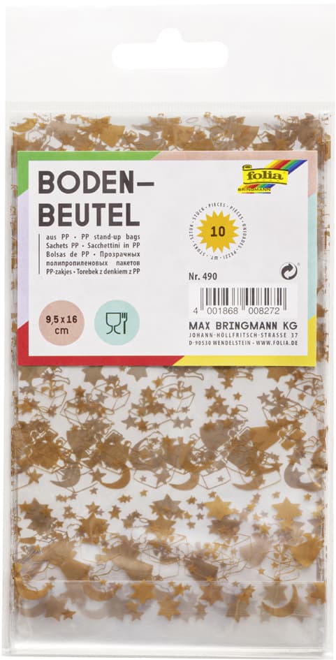Folia Weihnachts-Bodenbeutel, Maße: (B)115 X (H)190 Mm