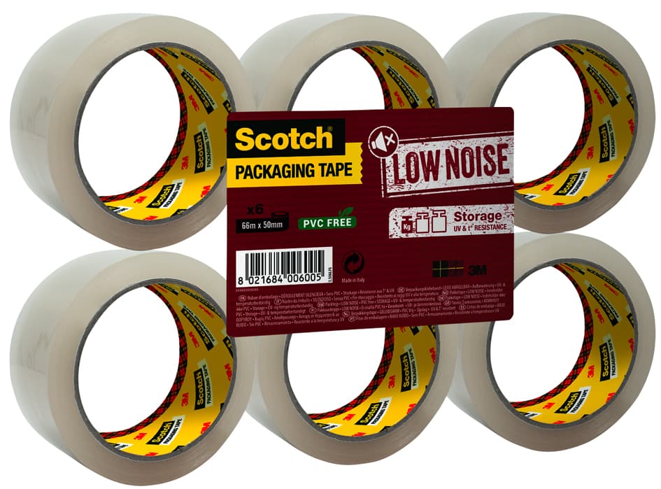 3m Scotch Verpackungsklebeband Low Noise, 50 Mm X 66 M