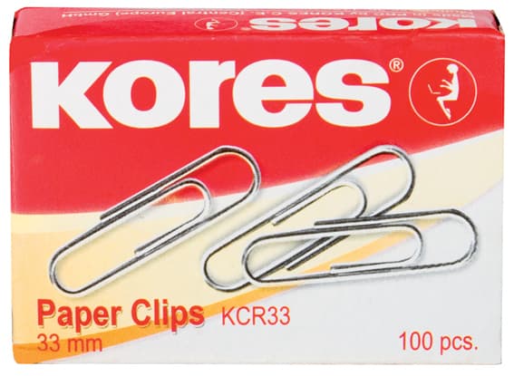 Kores Büroklammern, 25 Mm, Verzinkt