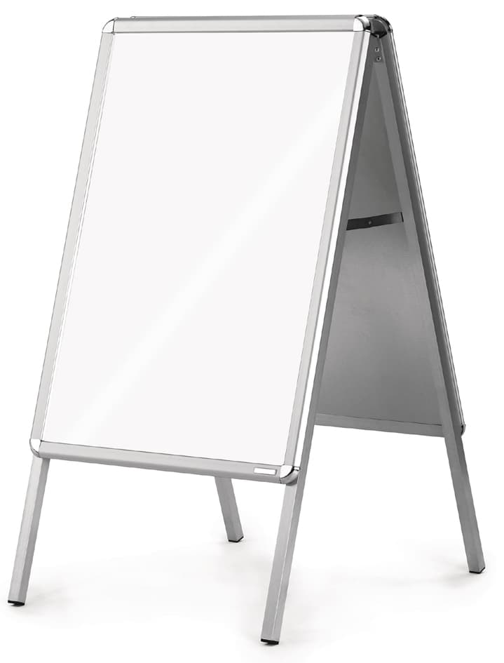 Magnetoplan Plakatständer Sp A1, Silber/Silber Eloxiert