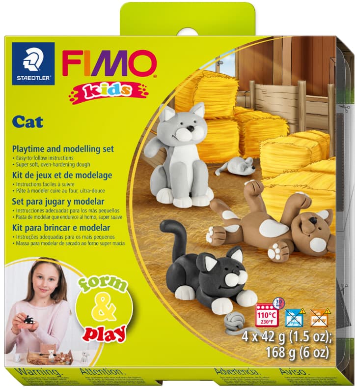 Fimo Kids Modellier-Set Form & Play , Cat, , Level 2