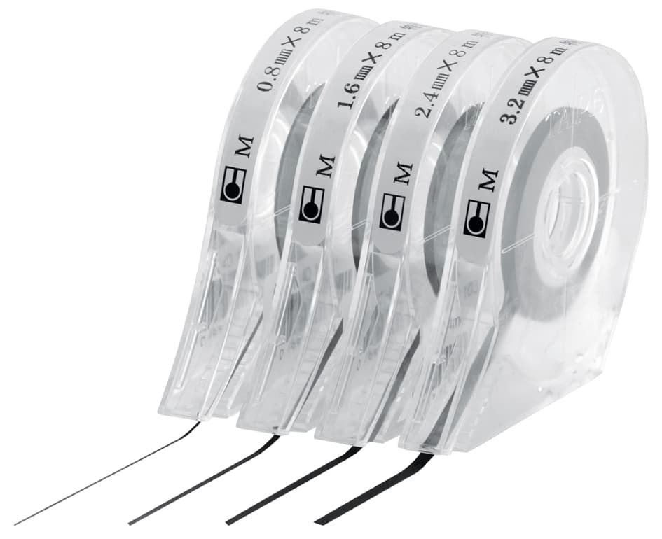 Magnetoplan Zeichenband, Schwarz, (B)2,4 Mm X (L)8 M