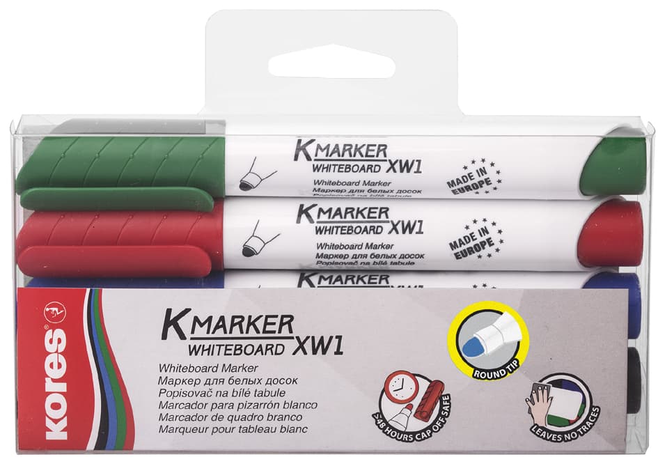 Kores Whiteboard-Marker , K Marker, , 4er Etui