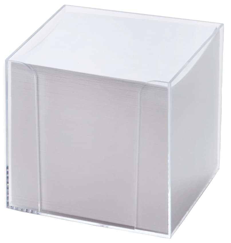 Folia Zettelbox, Kunststoff, Glasklar, Füllung: Weiß