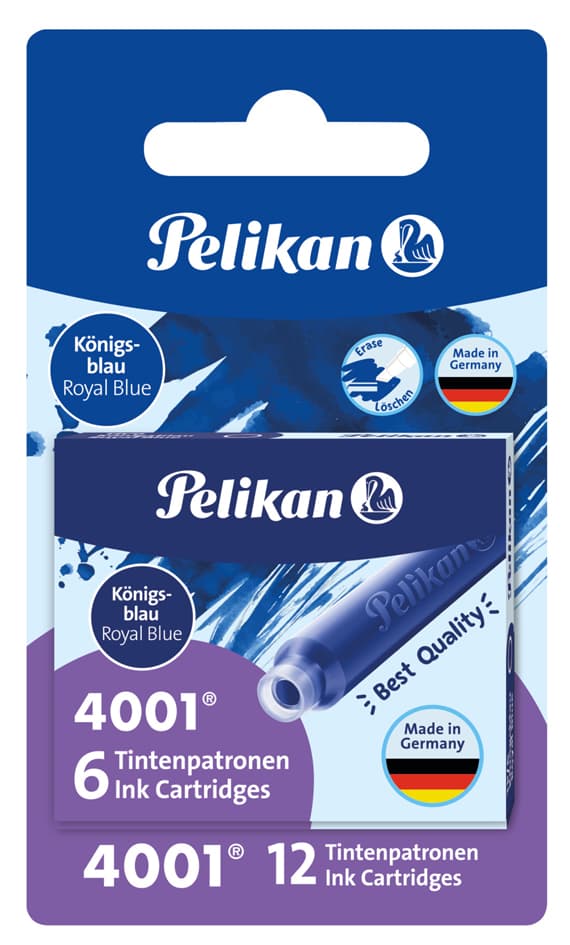 Pelikan Standard-Tintenpatronen 4001 Tp/6, Königsblau