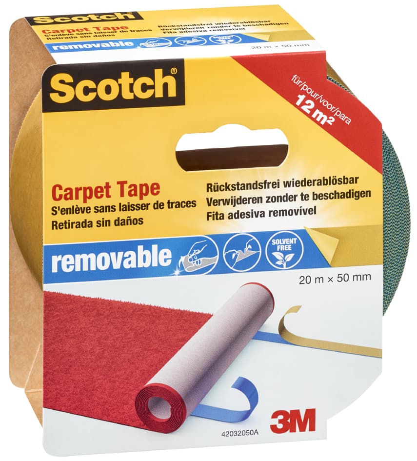 Scotch Teppichklebeband Wiederablösbar, 50 Mm X 20 M, Blau