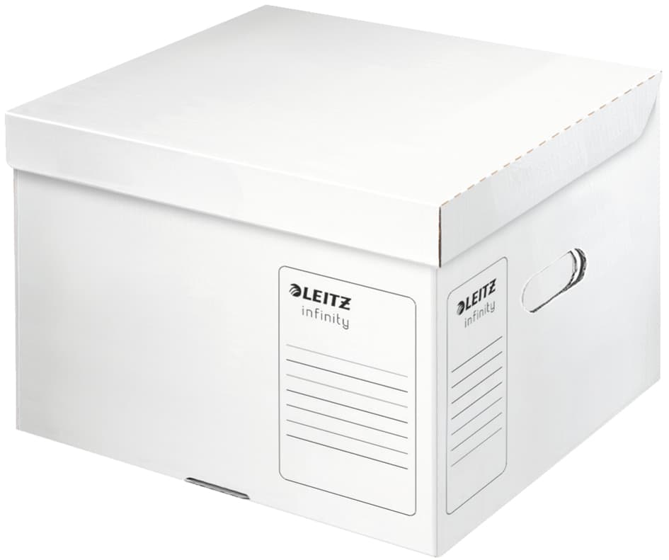 Leitz Archiv-Klappdeckelbox Infinity, Säurefrei, Weiß