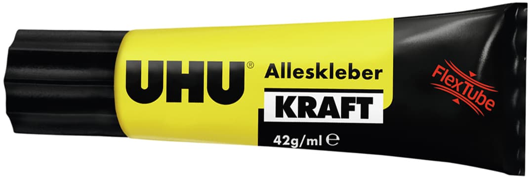 Uhu Alleskleber Kraft, Lösemittelhaltig, Transparent, 42 G