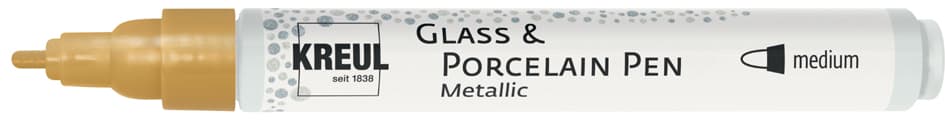 Kreul Glass & Porcelain Pen Metallic, Gold
