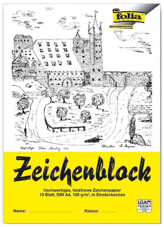 Folia Zeichenblock, Din A3, 120 G/Qm, 10 Blatt