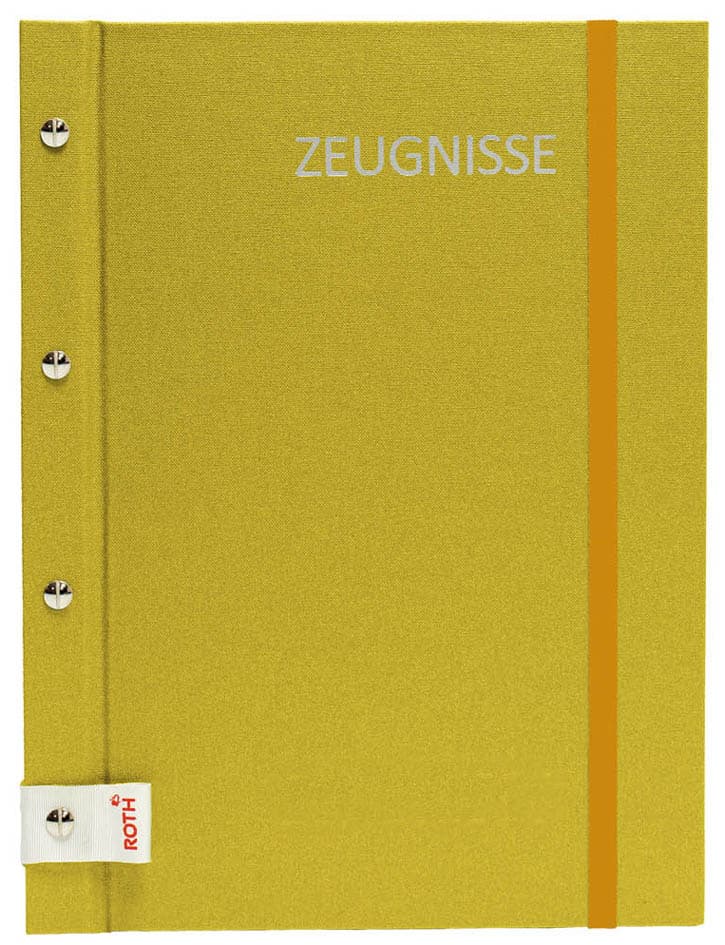 Roth Zeugnismappe Metallium Mit Buchschrauben, Gold