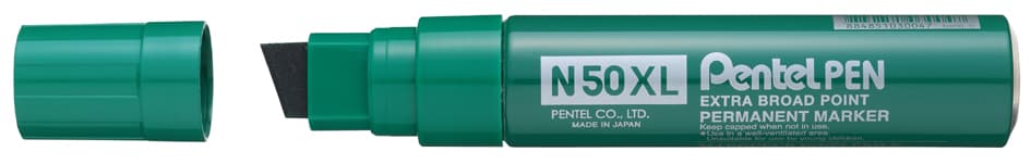 Pentel Permanent-Marker N50xl, Keilspitze Breit, Grün