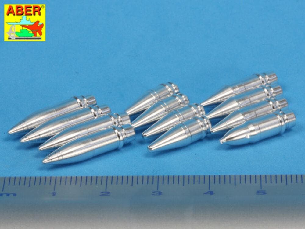 Panzer Iv Various 7,5 Cm Ammo Projectiles X 12 Pcs. /Projektile