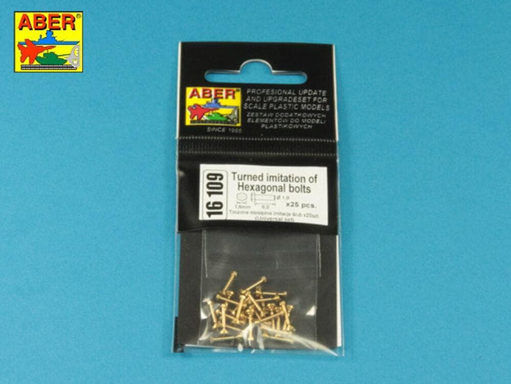 Turned Imitation Of Hexagonal Bolts 1,6 X 6,0 Mm X 25 Pcs.