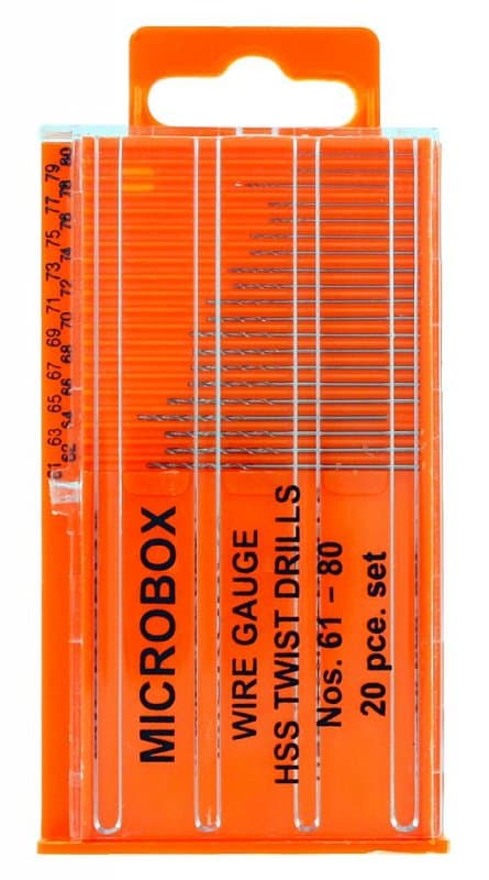 Bohrerset, 20 Stück, Nr. 61 -80