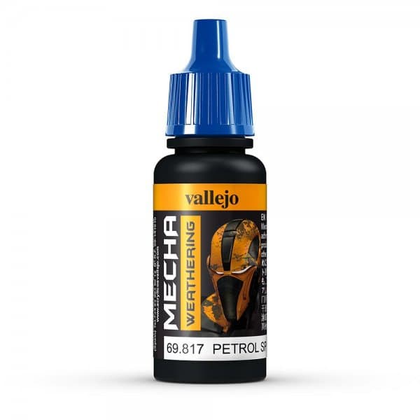 Petroleum-Flecken, Glänzend,