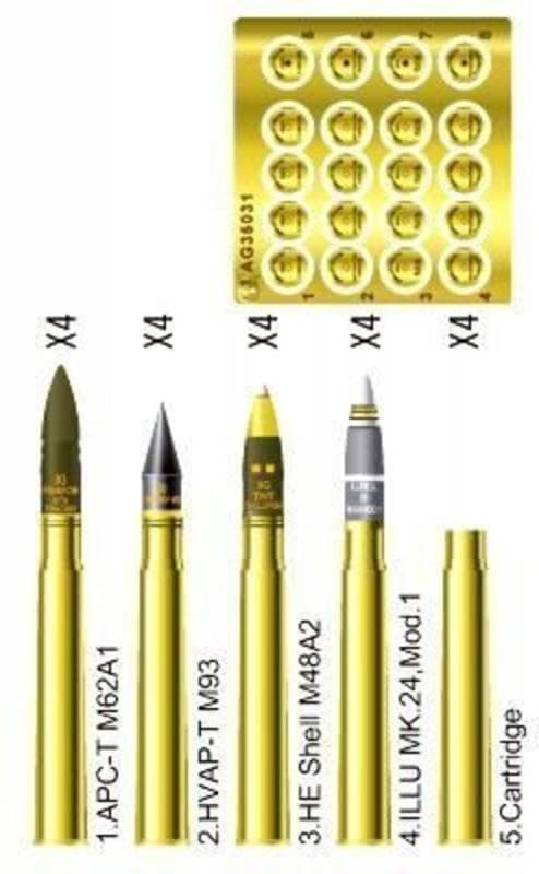 3 Inch Gun Ammo Brass Set