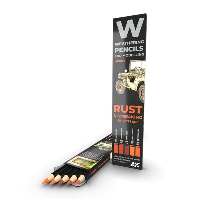 Watercolor Pencil Set - Rust And Streaking Set