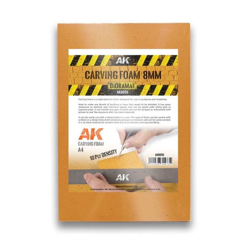 Carving Foam 8mm A4 Size (305 X 228 Mm)