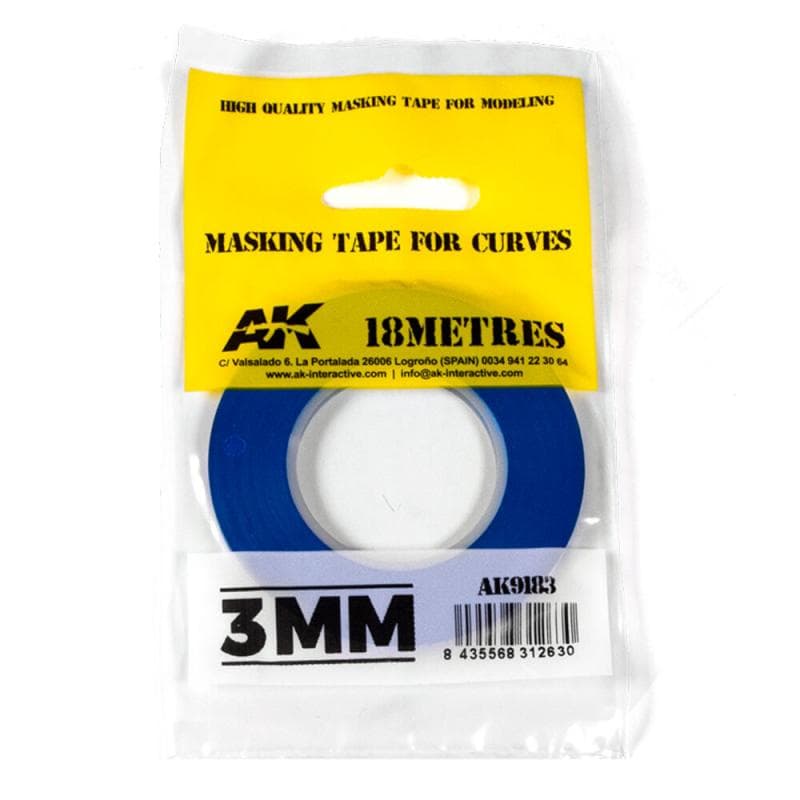 Blue Masking Tape For Curves 3 Mm