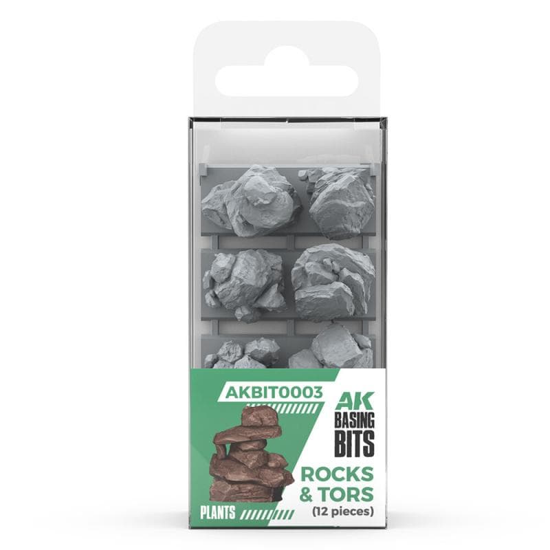Rocks & Tors - Basing Bits - 3d-Druck - 12 Stück