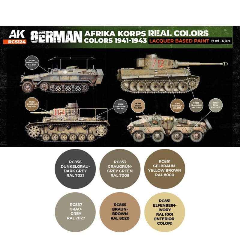 German Afrika Korps Colors 1941-1943 Set