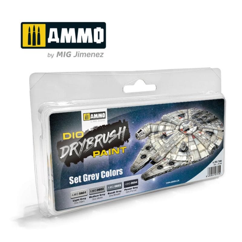 Drybrush Set Grey Colors