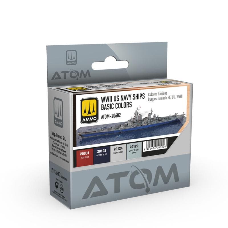 Atom Wwii Us Navy Ships Basic Colors Set