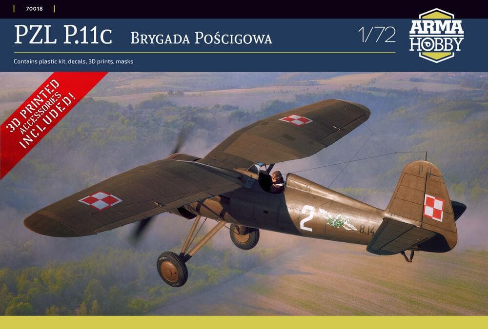 Pzl P.11c Pursuit Brigade W/Extensive 3d Print