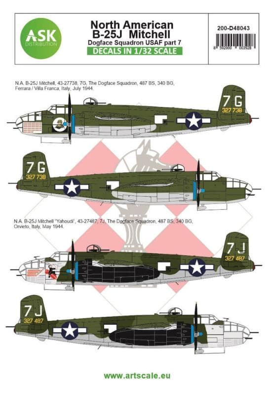 B-25j Mitchell Part 7 - Us Dogface Squadron, Yahoudi, Mediterranean Area