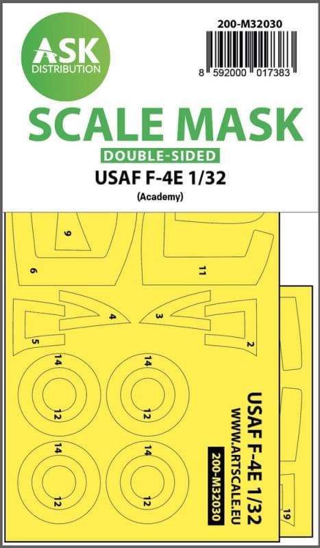 Usaf F-4e Phantom Viet-Nam War - Double-Sided Mask For Academy