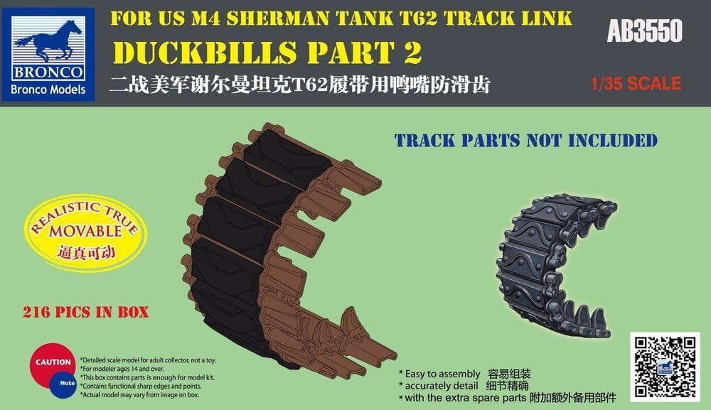 Duckbills Part 2 For Us M4 Sherman Tank T62 Track Link