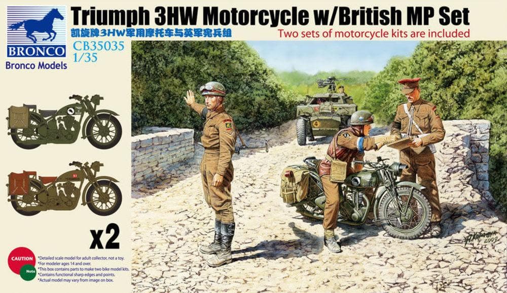 Triumph 3hw Motorcycle W/Mp Figure Set
