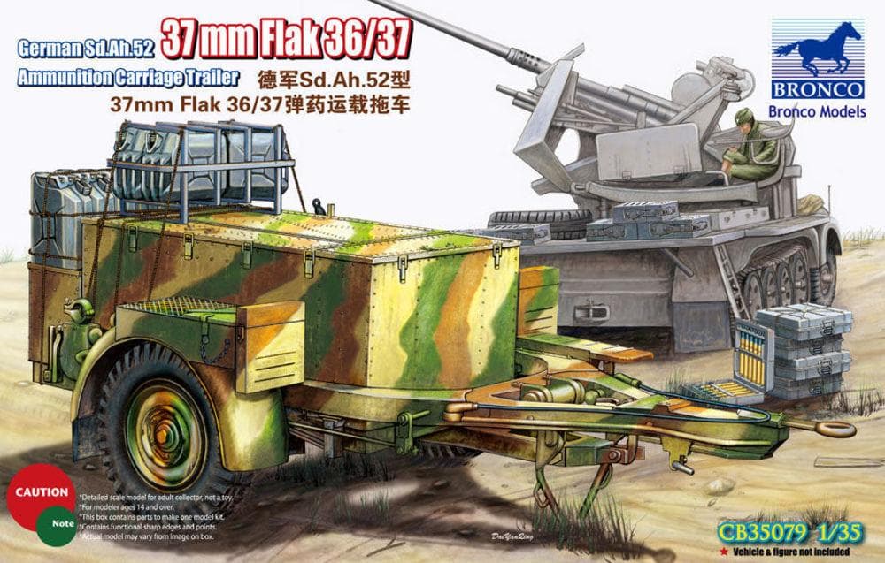 German Sd.Ah.52 37mm Flak Ammunition Carriage Trailer