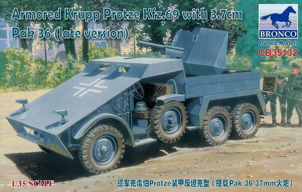 Armored Krupp Protze Kfz.69 With 3.7cm Pak 36 (Late Version)