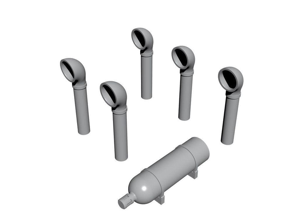 Pt-109 Boat - Deck Set (Smoke Generator, Ventilation Funnels)