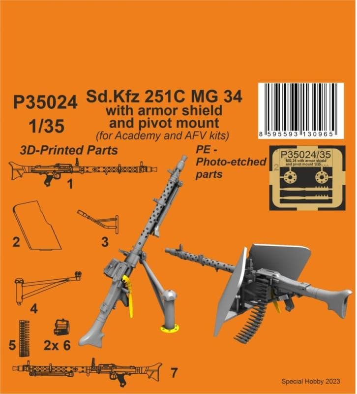 Sd.Kfz 251c Mg 34 With Armor Shiels And Pivot Mount