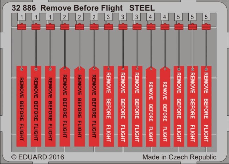 Remove Before Flight Steel