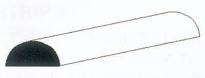 Halbrundstange, 35 Cm Lang, Durchm. 1,0 Mm, 5 Stück