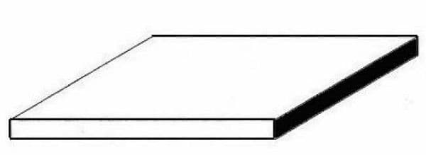 Weiße Polystyrolplatte, 150x300x1,50 Mm, 1 Stück