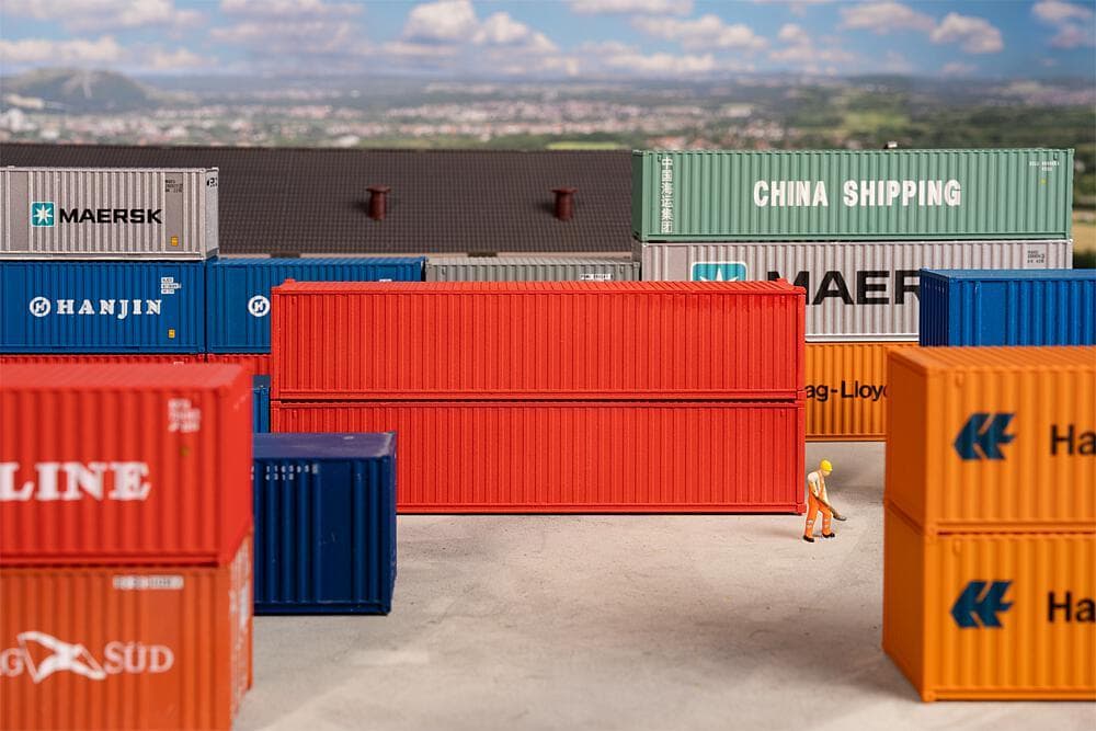 40´ Container, Rot, 2er-Set