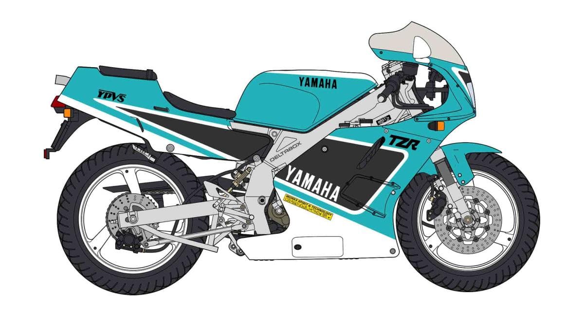 Yamaha Tzr250, Light Cyan Solid 1, 1990