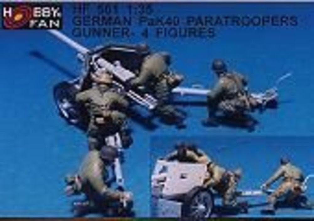 German Pak40 Paratroopers Gunner- 4 Fig.